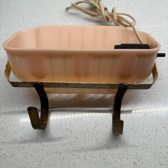 Vintage Headboard Electric Lamp Art Deco Pink - Picture 4 of 5